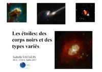 Etoiles, corps noirs et types variés