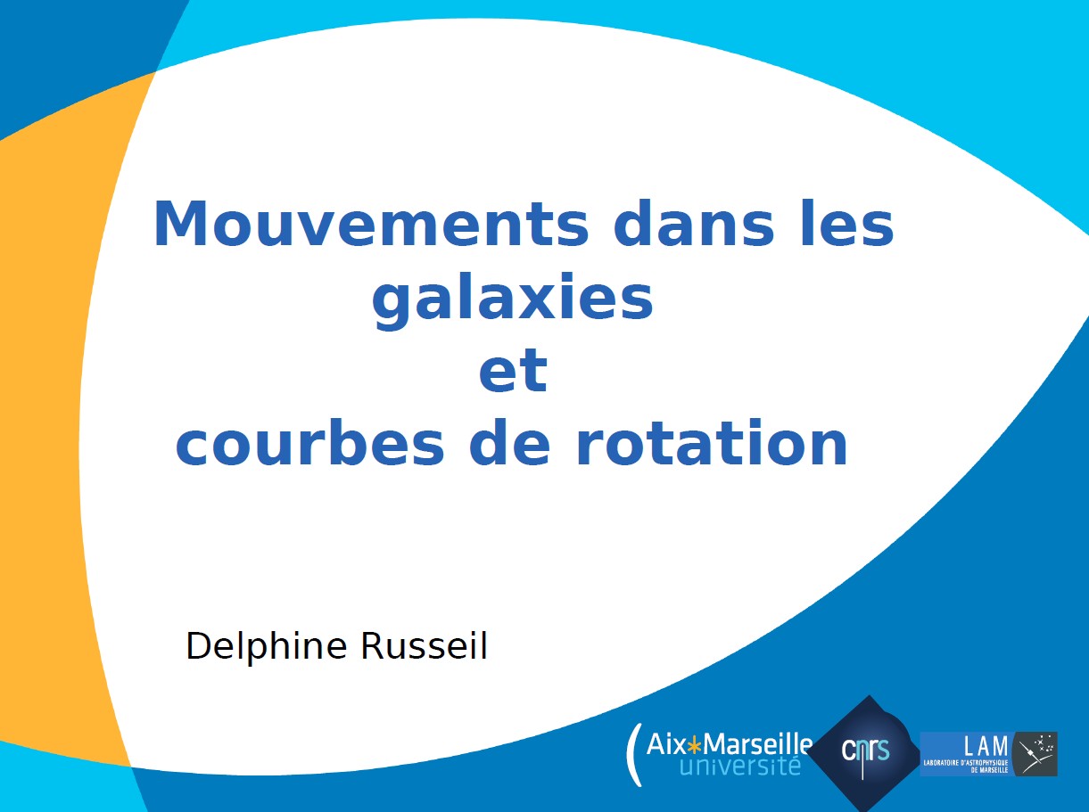 Mouvements dans les galaxies et courbes de rotation